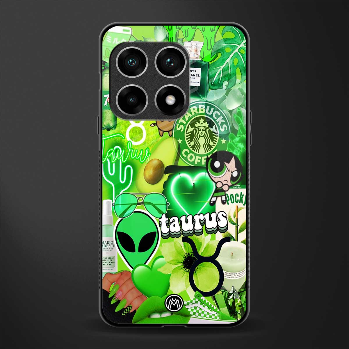 taurus aesthetic collage glass case for oneplus 10 pro 5g image