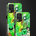 taurus aesthetic collage back phone cover | glass case for samsung galaxy m33 5g
