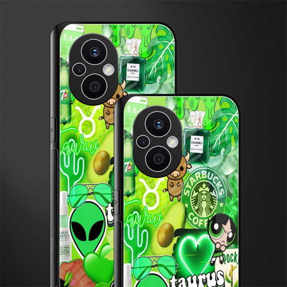 taurus aesthetic collage back phone cover | glass case for oppo f21 pro 5g