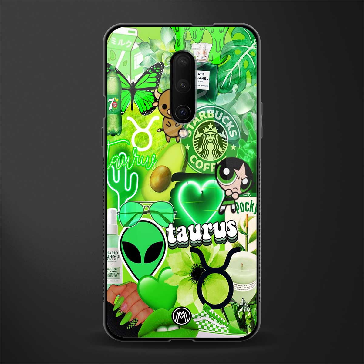 taurus aesthetic collage glass case for oneplus 7 pro image