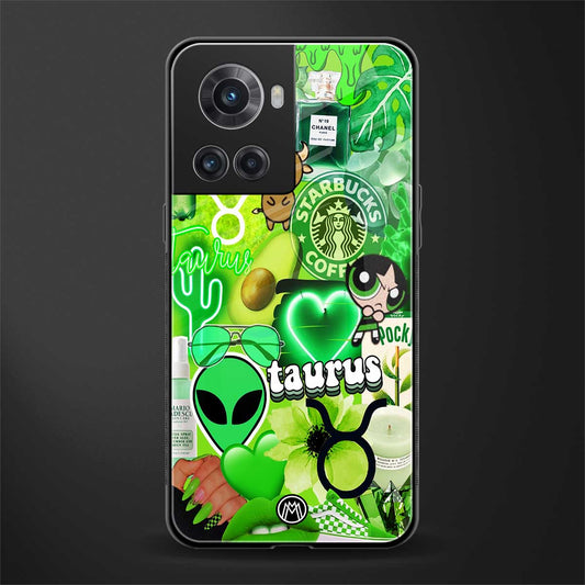 taurus aesthetic collage back phone cover | glass case for oneplus 10r 5g
