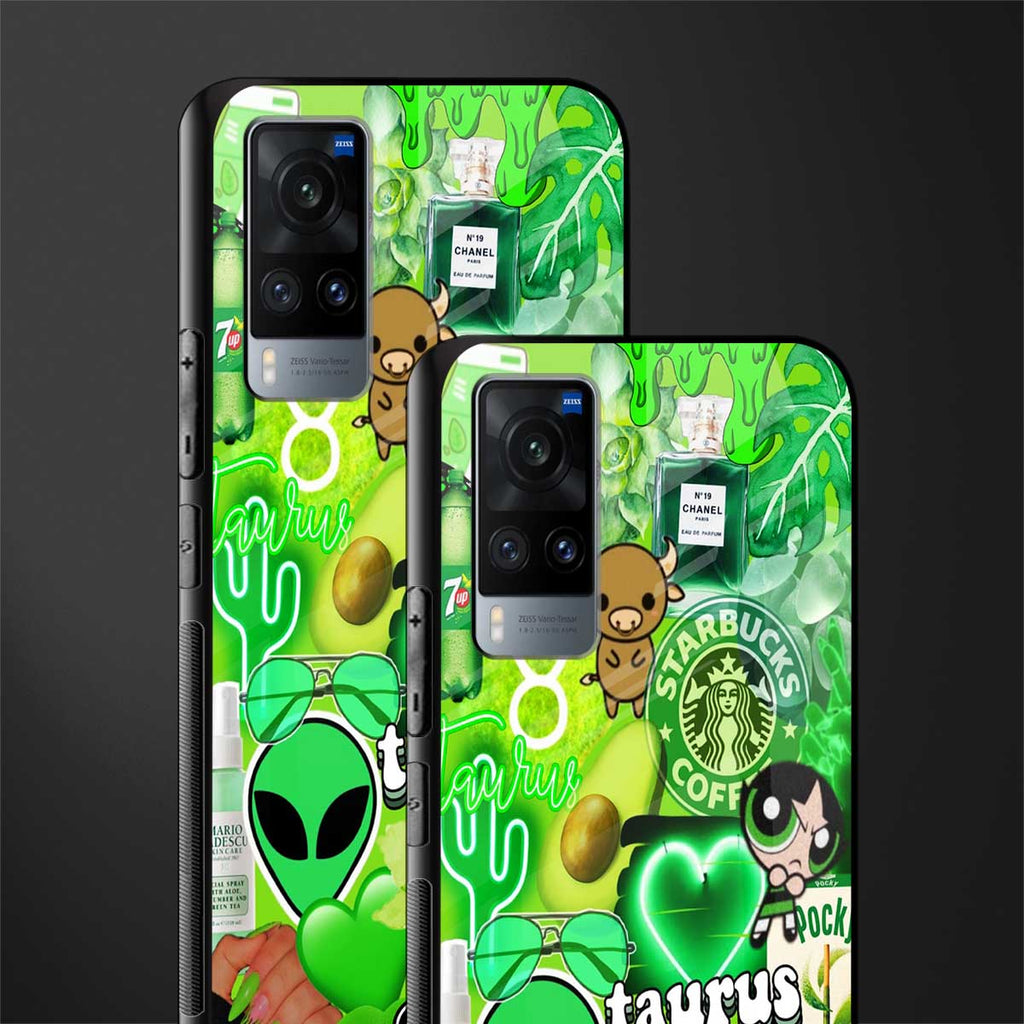 taurus aesthetic collage glass case for vivo x60 image-2