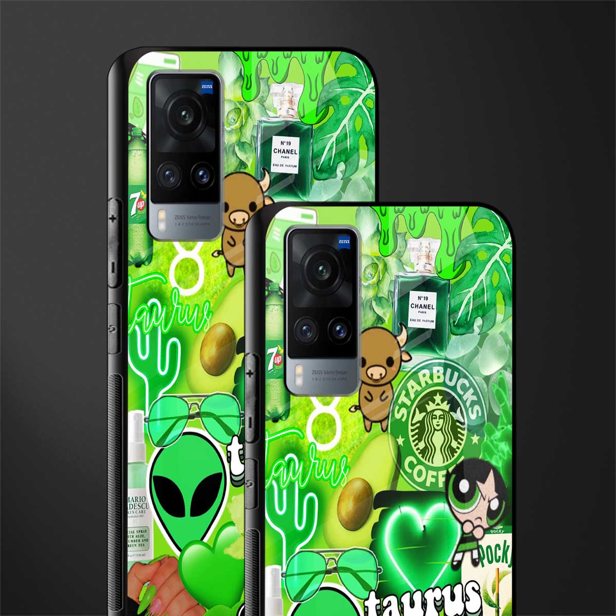 taurus aesthetic collage glass case for vivo x60 image-2