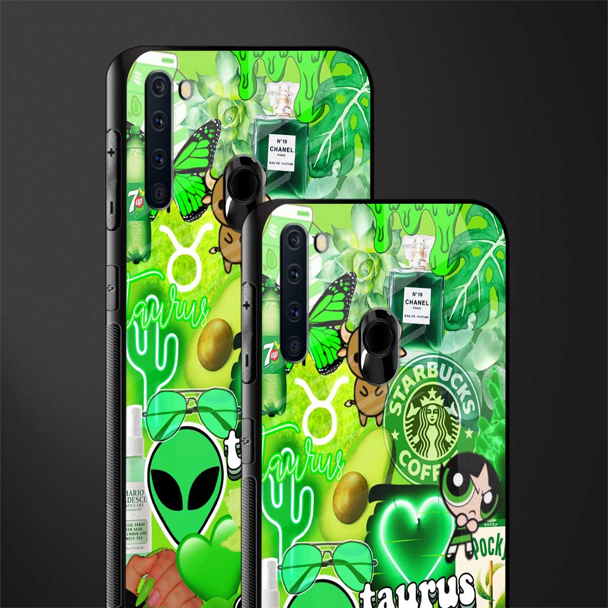 taurus aesthetic collage glass case for samsung a21 image-2