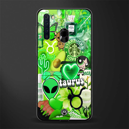 taurus aesthetic collage glass case for samsung a21 image