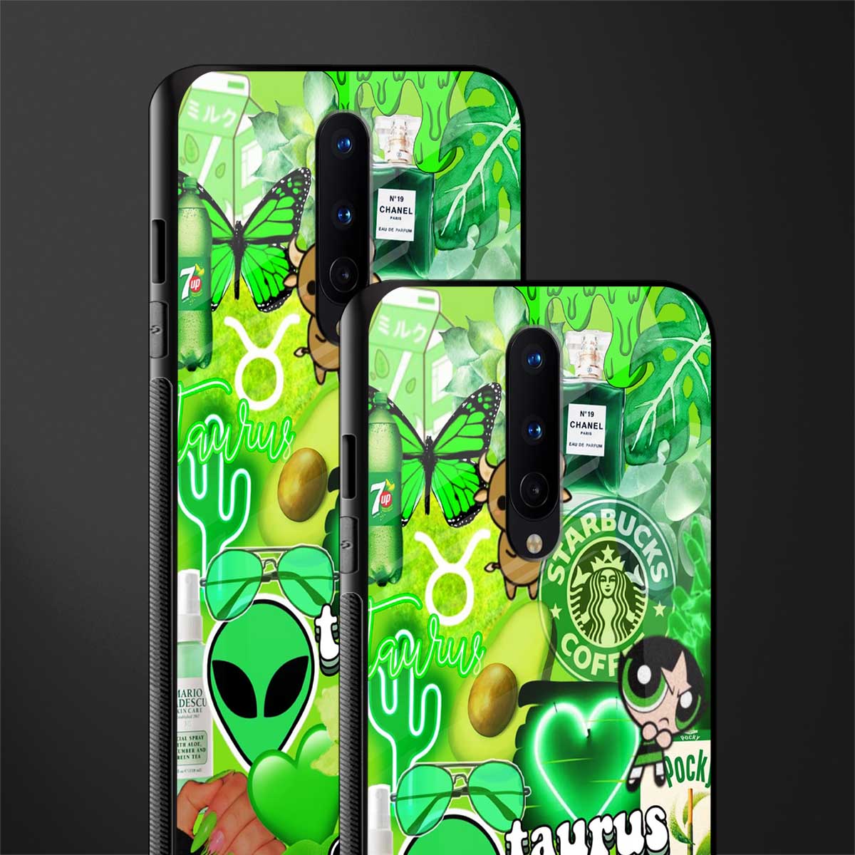 taurus aesthetic collage glass case for oneplus 8 image-2