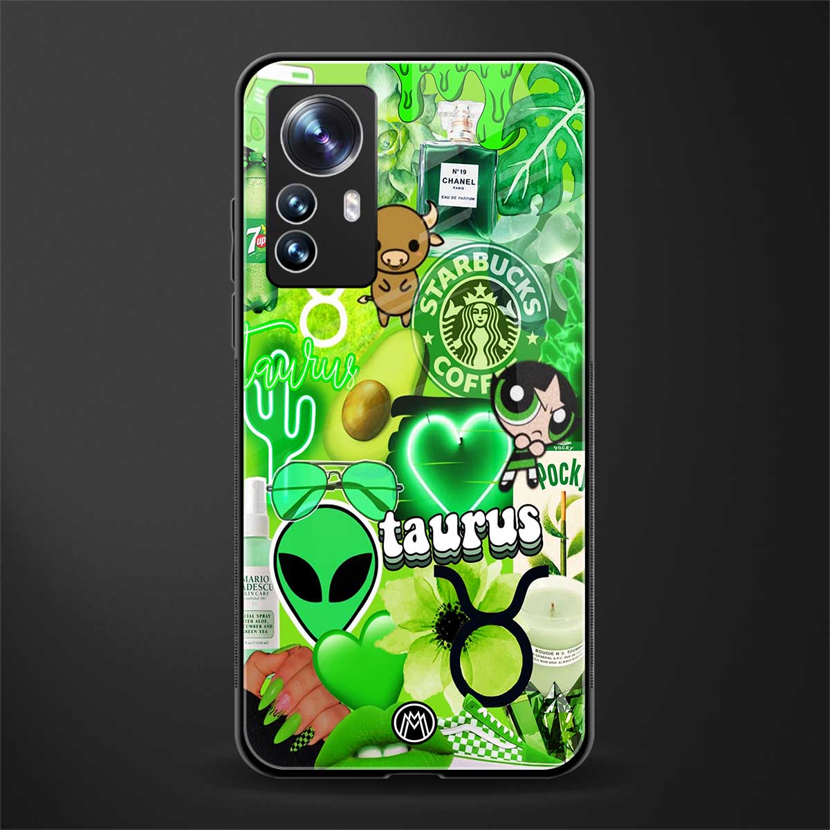 taurus aesthetic collage back phone cover | glass case for xiaomi 12 pro