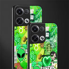 taurus aesthetic collage back phone cover | glass case for oppo reno 8 pro
