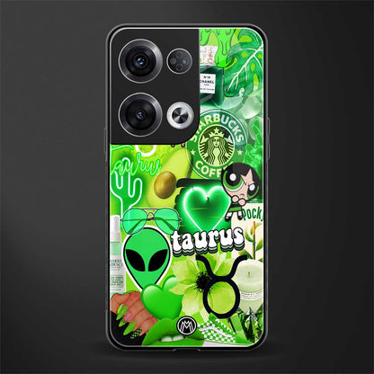taurus aesthetic collage back phone cover | glass case for oppo reno 8 pro