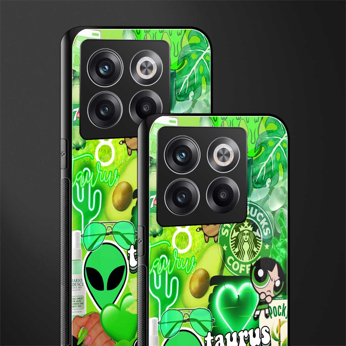 taurus aesthetic collage back phone cover | glass case for oneplus 10t