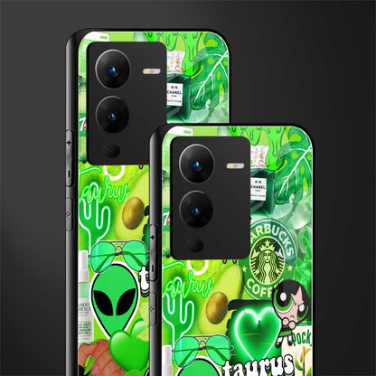 taurus aesthetic collage back phone cover | glass case for vivo v25 pro 5g