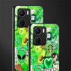 taurus aesthetic collage back phone cover | glass case for vivo y16