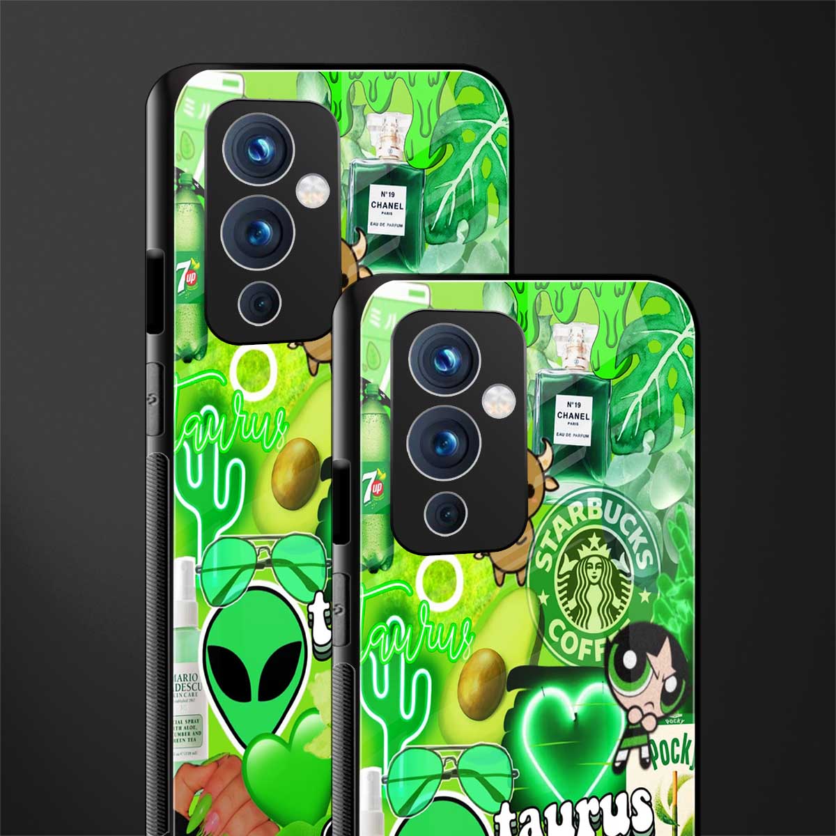 taurus aesthetic collage back phone cover | glass case for oneplus 9