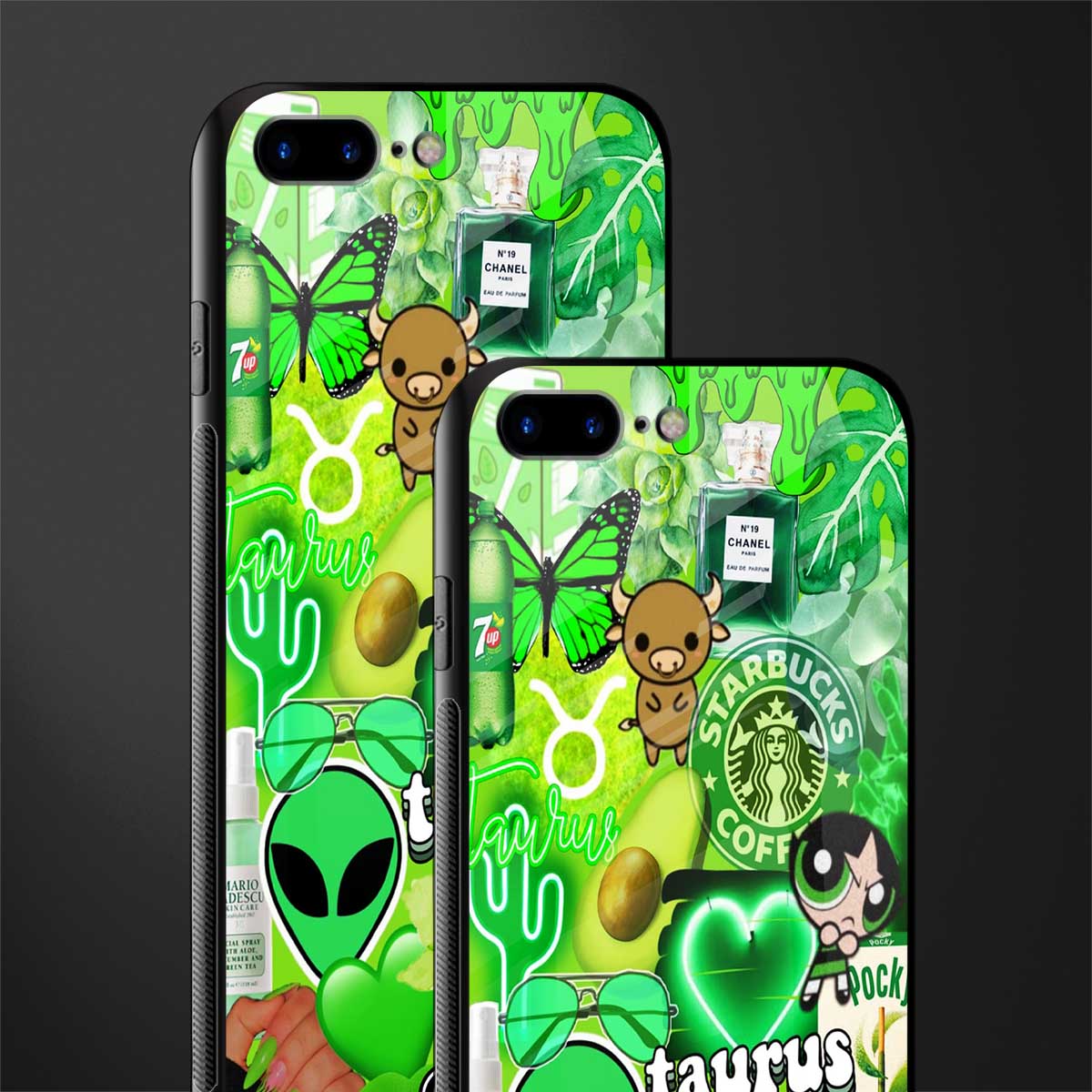taurus aesthetic collage glass case for iphone 7 plus image-2