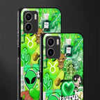 taurus aesthetic collage back phone cover | glass case for vivo y72