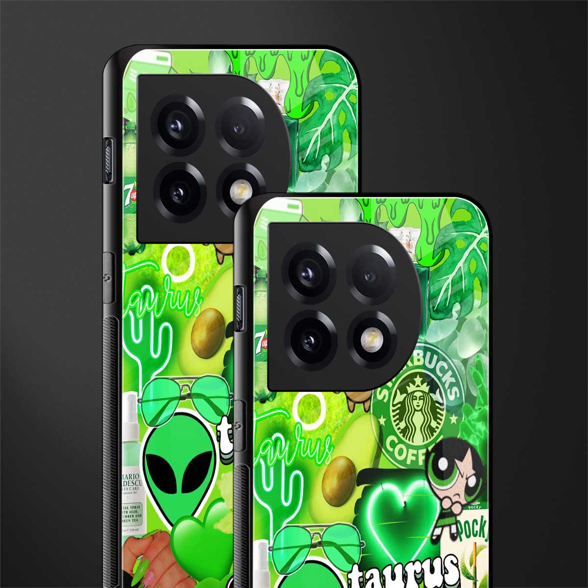 taurus aesthetic collage back phone cover | glass case for oneplus 11