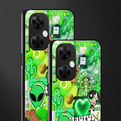 taurus aesthetic collage back phone cover | glass case for oneplus nord ce 3 lite