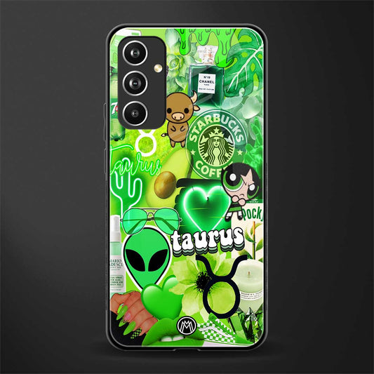 taurus aesthetic collage back phone cover | glass case for samsung galaxy a54 5g