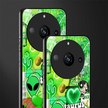 taurus aesthetic collage back phone cover | glass case for realme 11 pro 5g