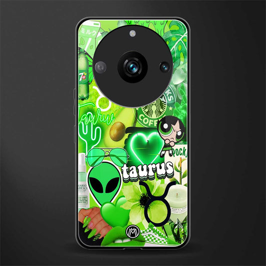 taurus aesthetic collage back phone cover | glass case for realme 11 pro 5g