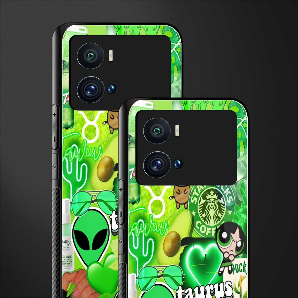 taurus aesthetic collage back phone cover | glass case for iQOO 9 Pro