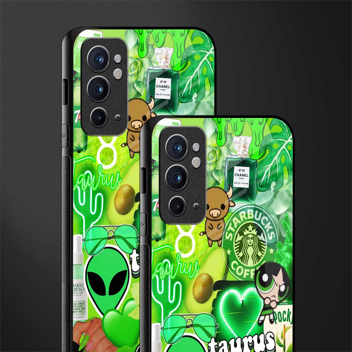 taurus aesthetic collage glass case for oneplus 9rt image-2