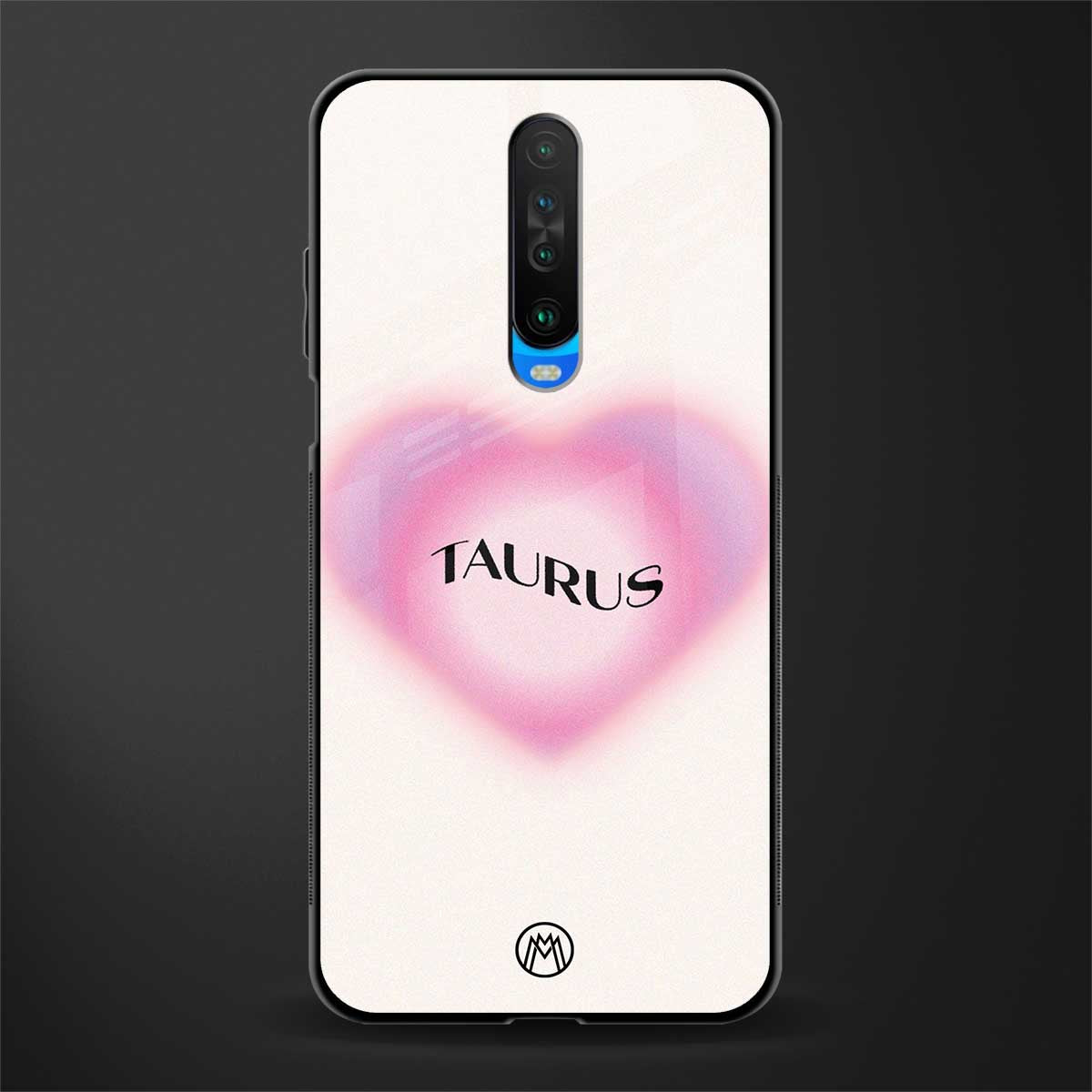 taurus minimalistic glass case for poco x2 image