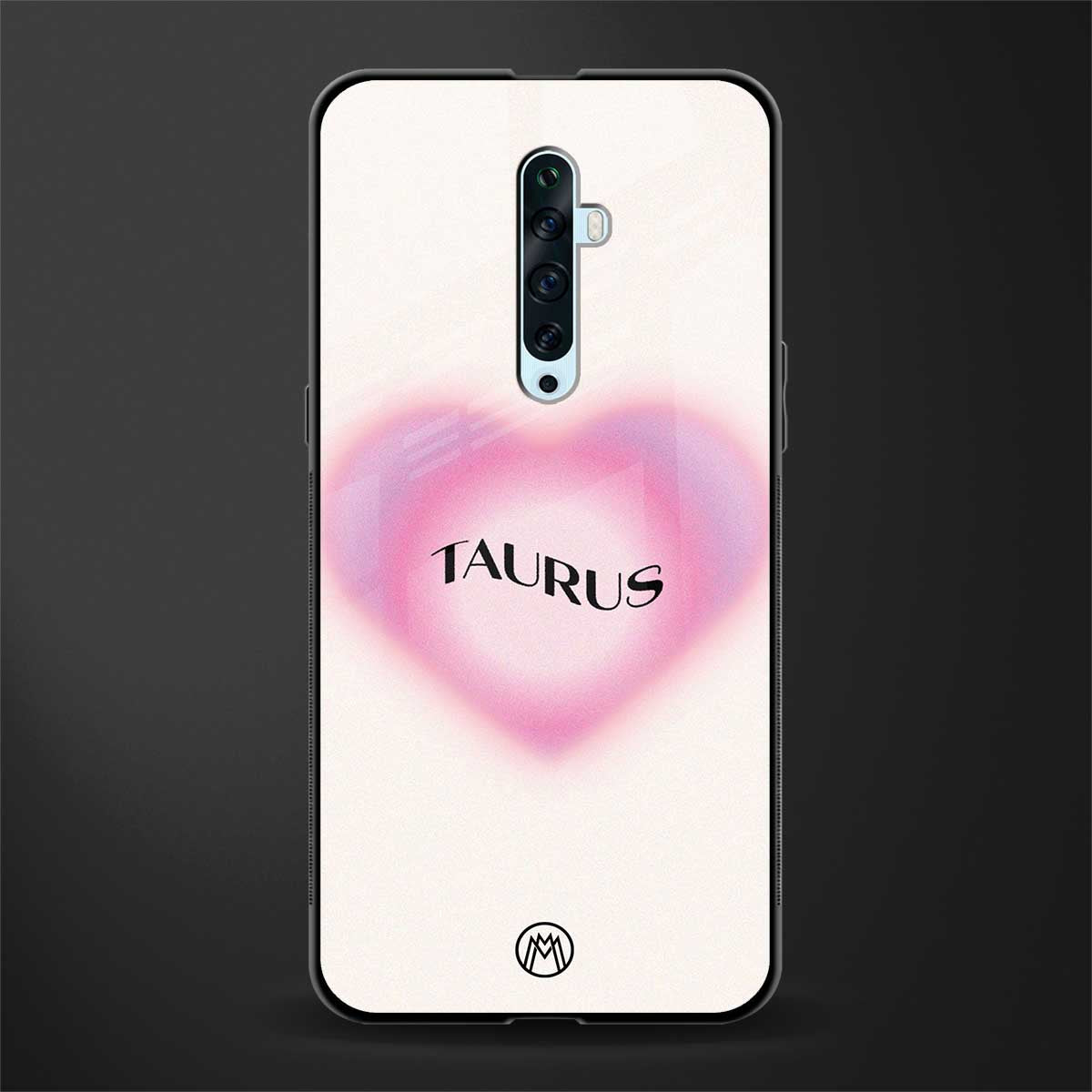 taurus minimalistic glass case for oppo reno 2f image