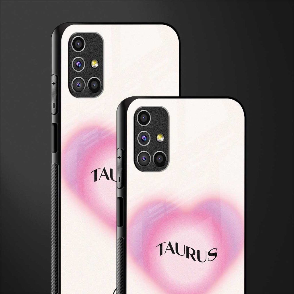 taurus minimalistic glass case for samsung galaxy m51 image-2