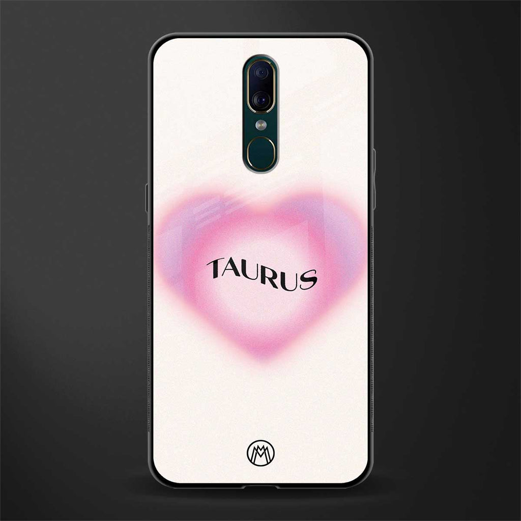 taurus minimalistic glass case for oppo a9 image
