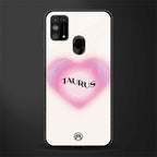 taurus minimalistic glass case for samsung galaxy f41 image