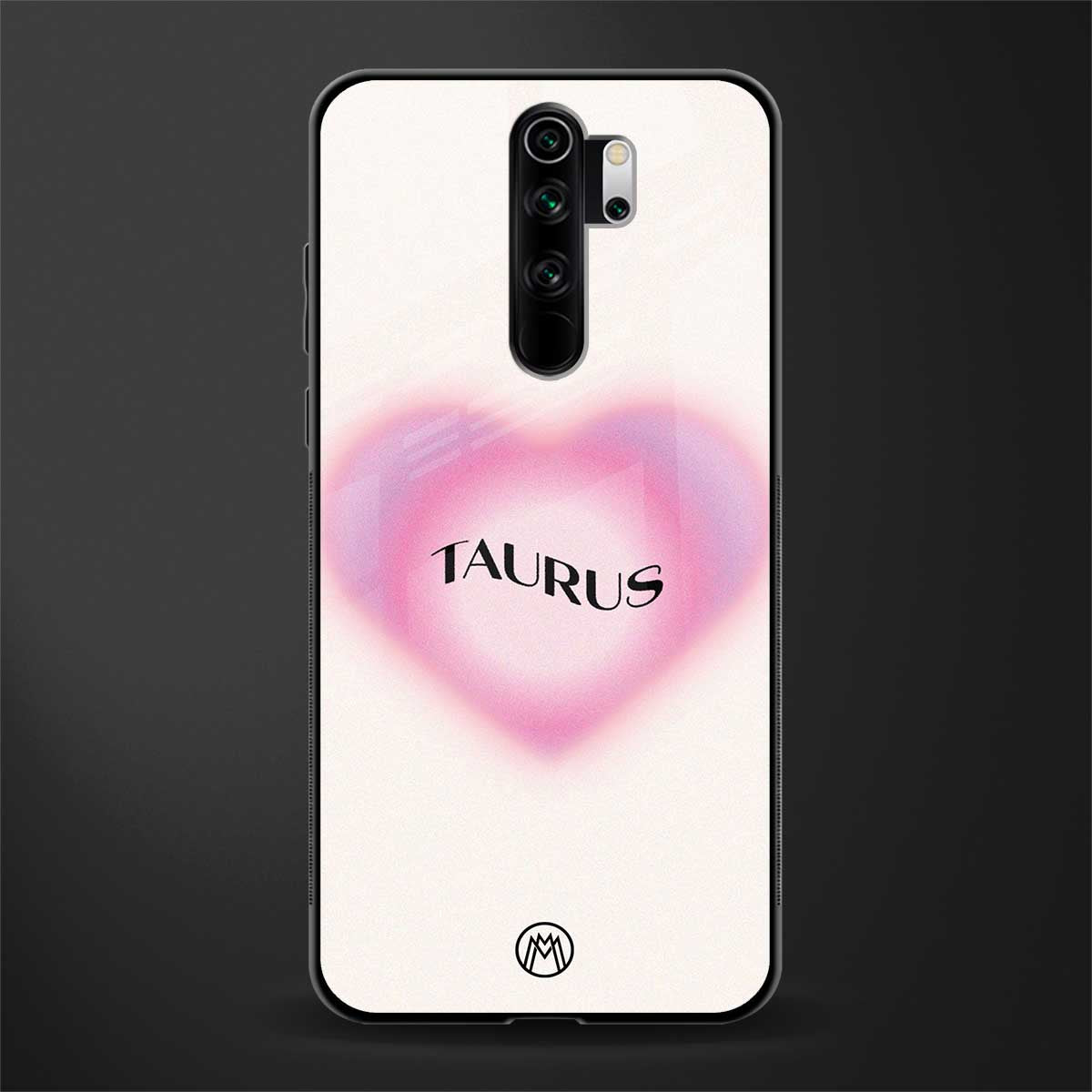 taurus minimalistic glass case for redmi note 8 pro image