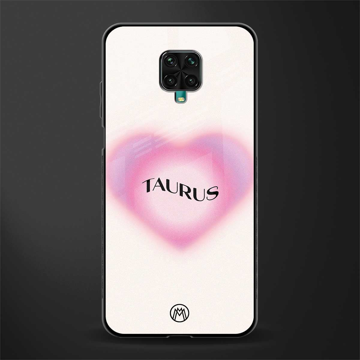 taurus minimalistic glass case for redmi note 9 pro image