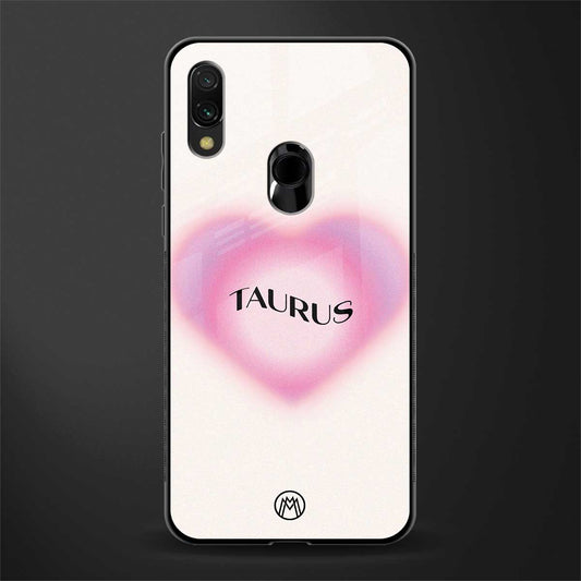 taurus minimalistic glass case for redmi 7redmi y3 image