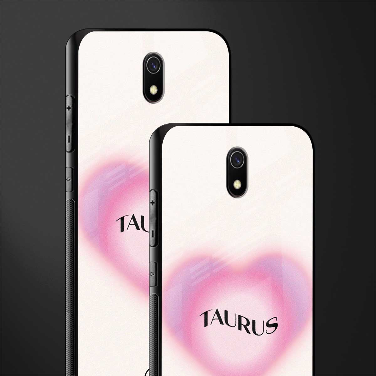 taurus minimalistic glass case for redmi 8a image-2