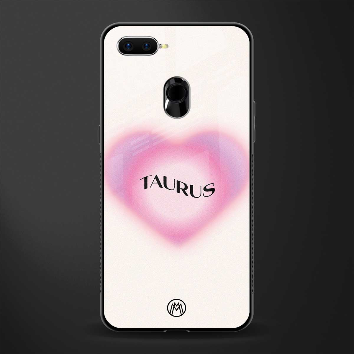 taurus minimalistic glass case for oppo a12 image