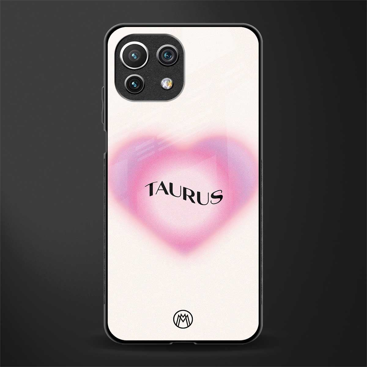 taurus minimalistic glass case for mi 11 lite image