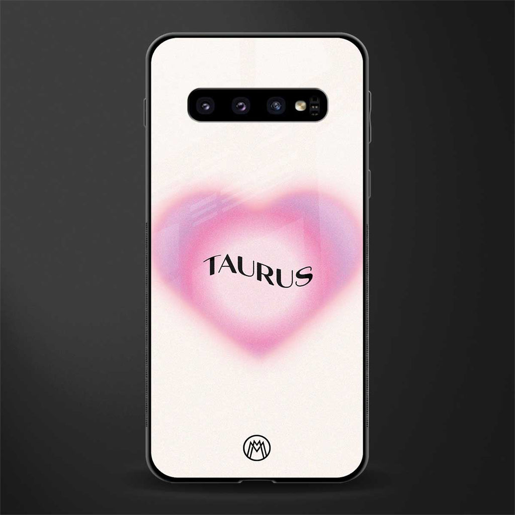 taurus minimalistic glass case for samsung galaxy s10 image