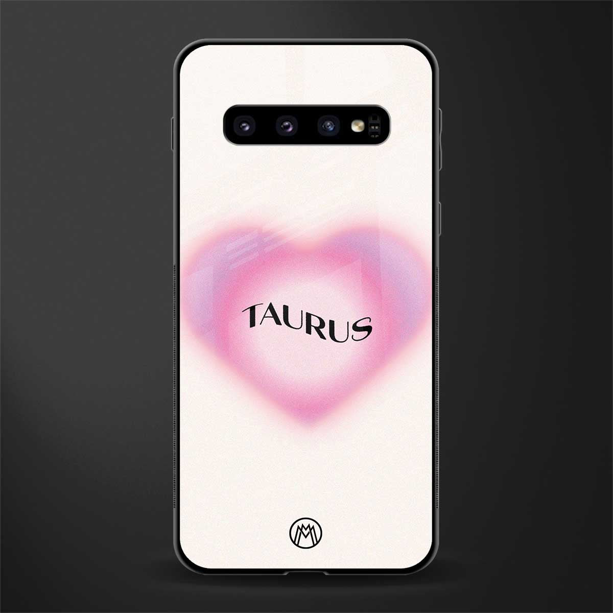 taurus minimalistic glass case for samsung galaxy s10 image