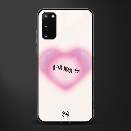 taurus minimalistic glass case for samsung galaxy s20 image