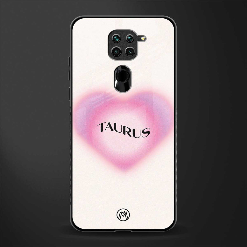 taurus minimalistic glass case for redmi note 9 image