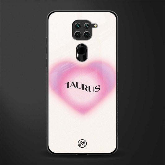 taurus minimalistic glass case for redmi note 9 image