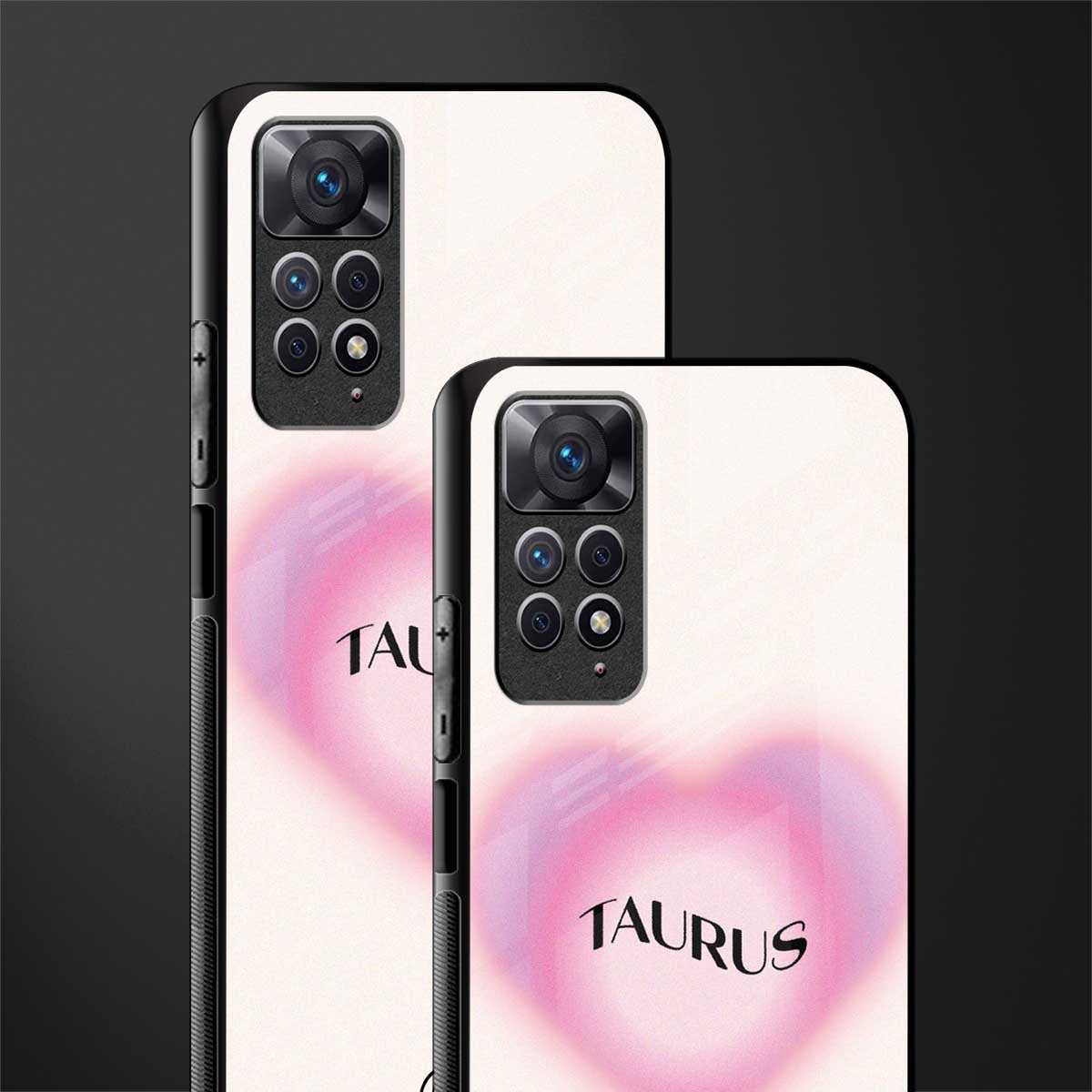 taurus minimalistic glass case for redmi note 11s image-2