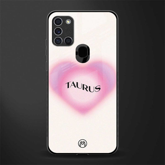 taurus minimalistic glass case for samsung galaxy a21s image