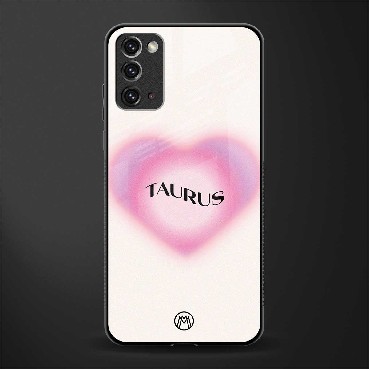taurus minimalistic glass case for samsung galaxy note 20 image