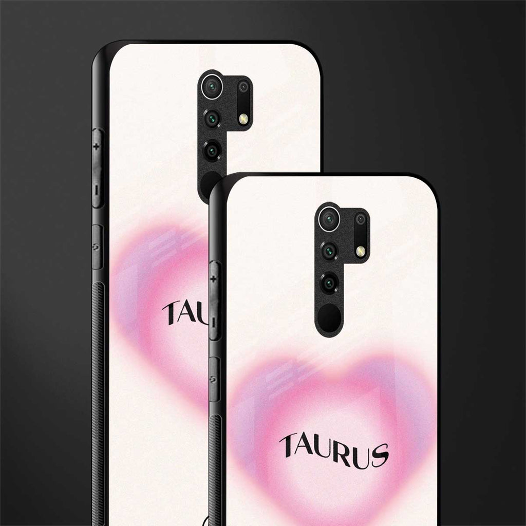 taurus minimalistic glass case for redmi 9 prime image-2