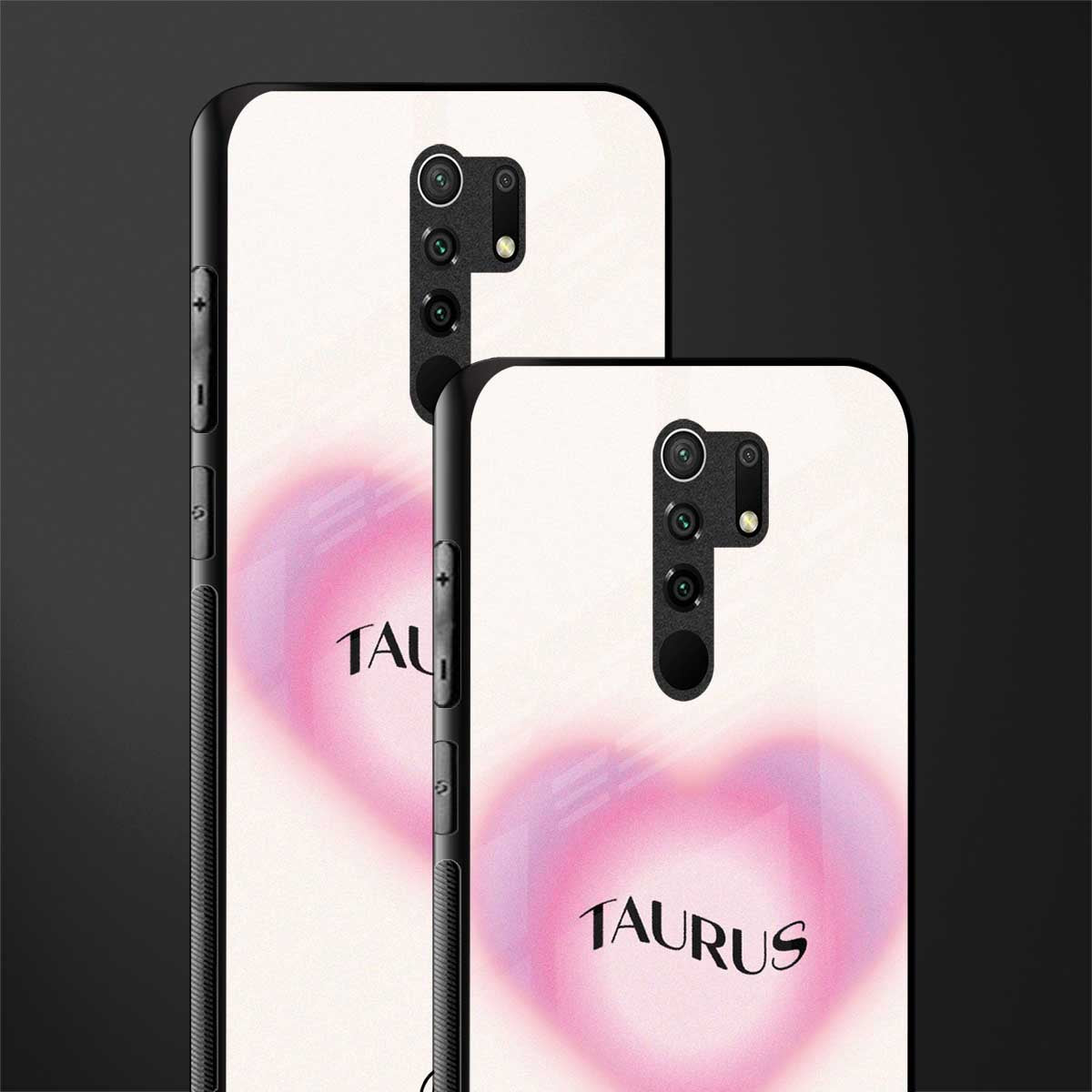 taurus minimalistic glass case for redmi 9 prime image-2