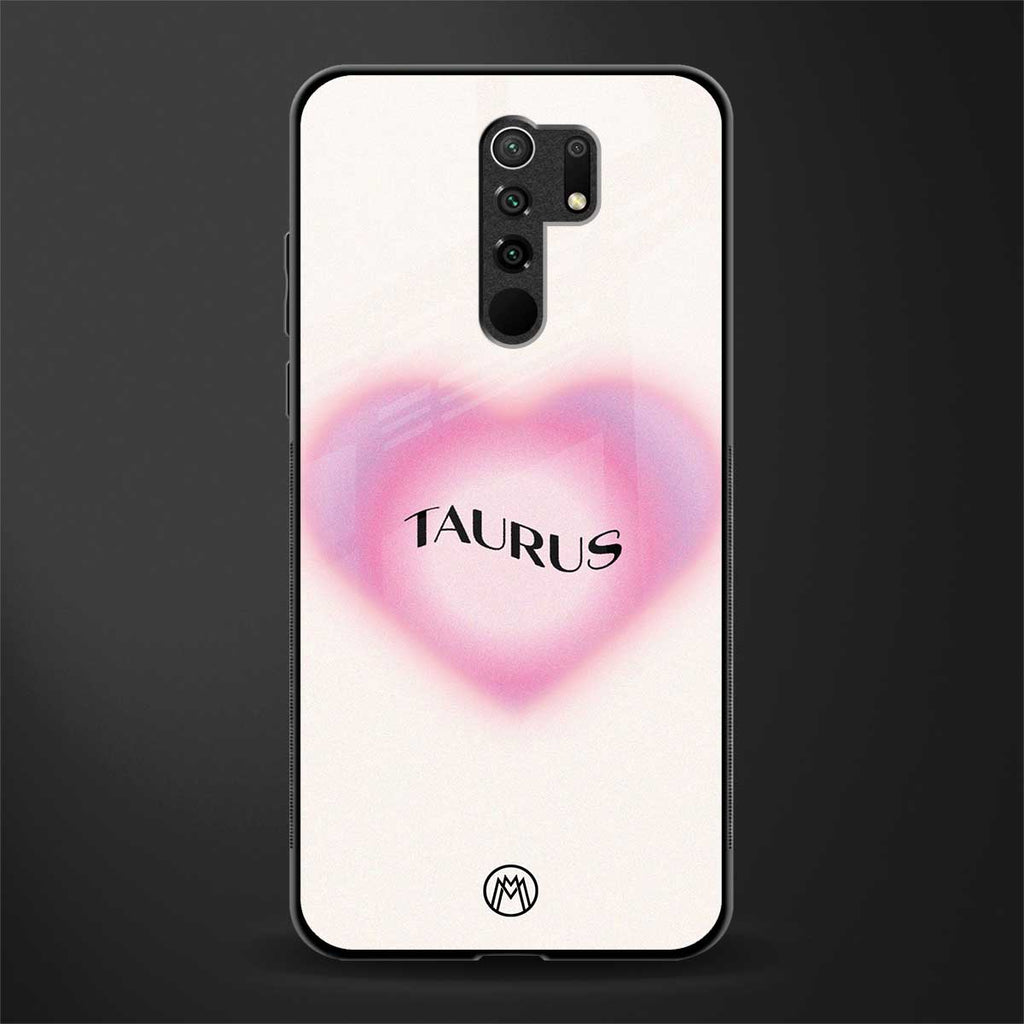 taurus minimalistic glass case for redmi 9 prime image