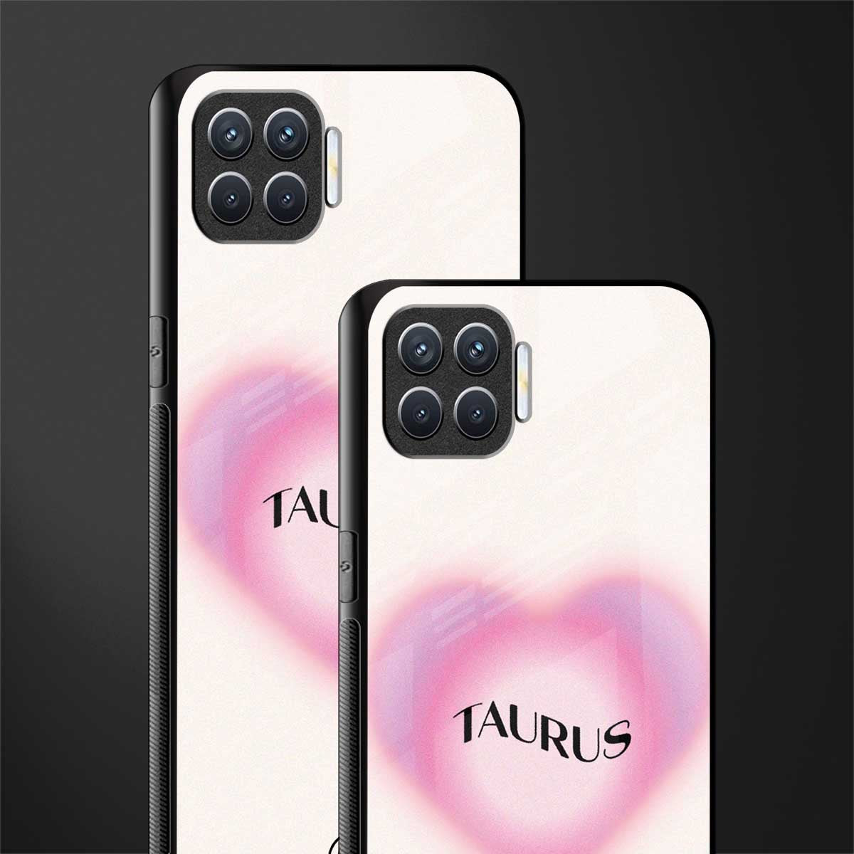 taurus minimalistic glass case for oppo f17 pro image-2