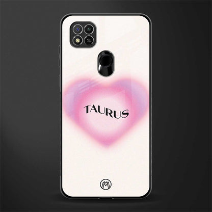 taurus minimalistic glass case for redmi 9 image